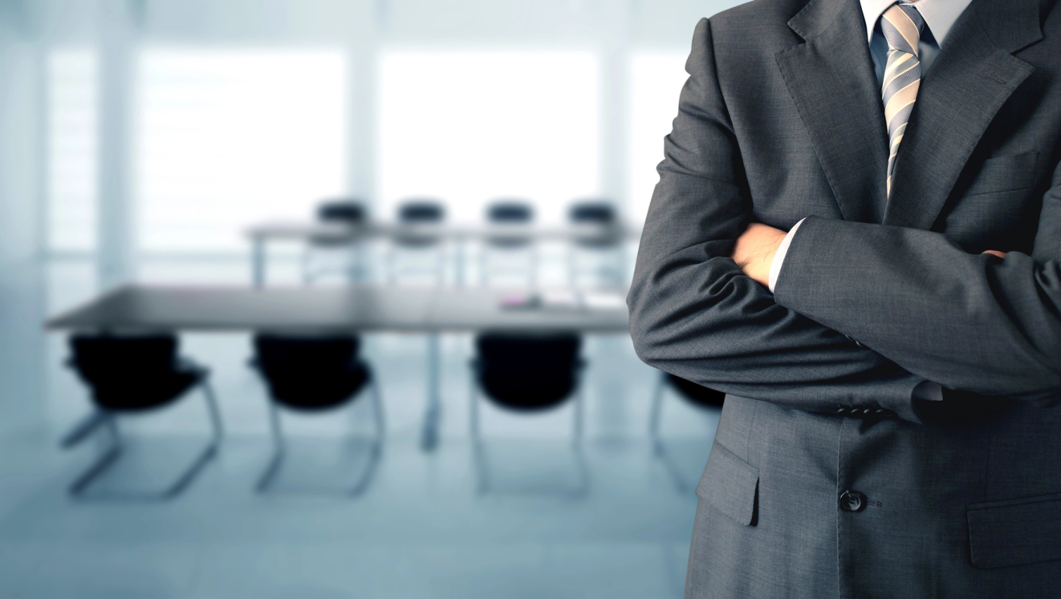 Businessman in a conference room